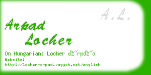 arpad locher business card